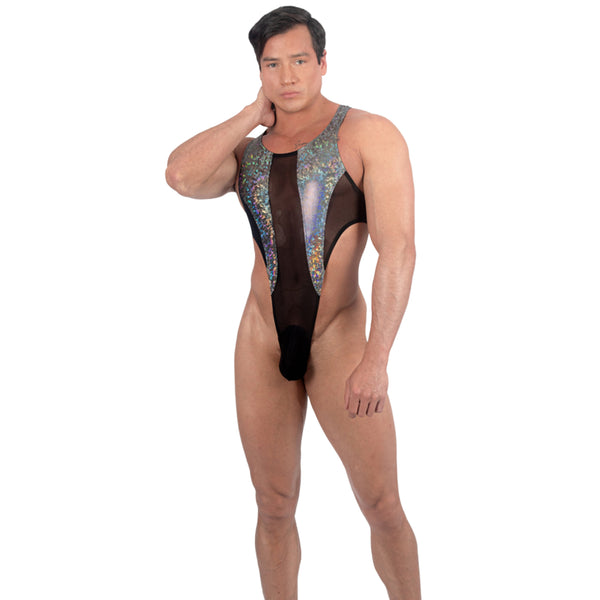 THE LUXURY - BODY THONG LONG GLITTER HOLOGRAM