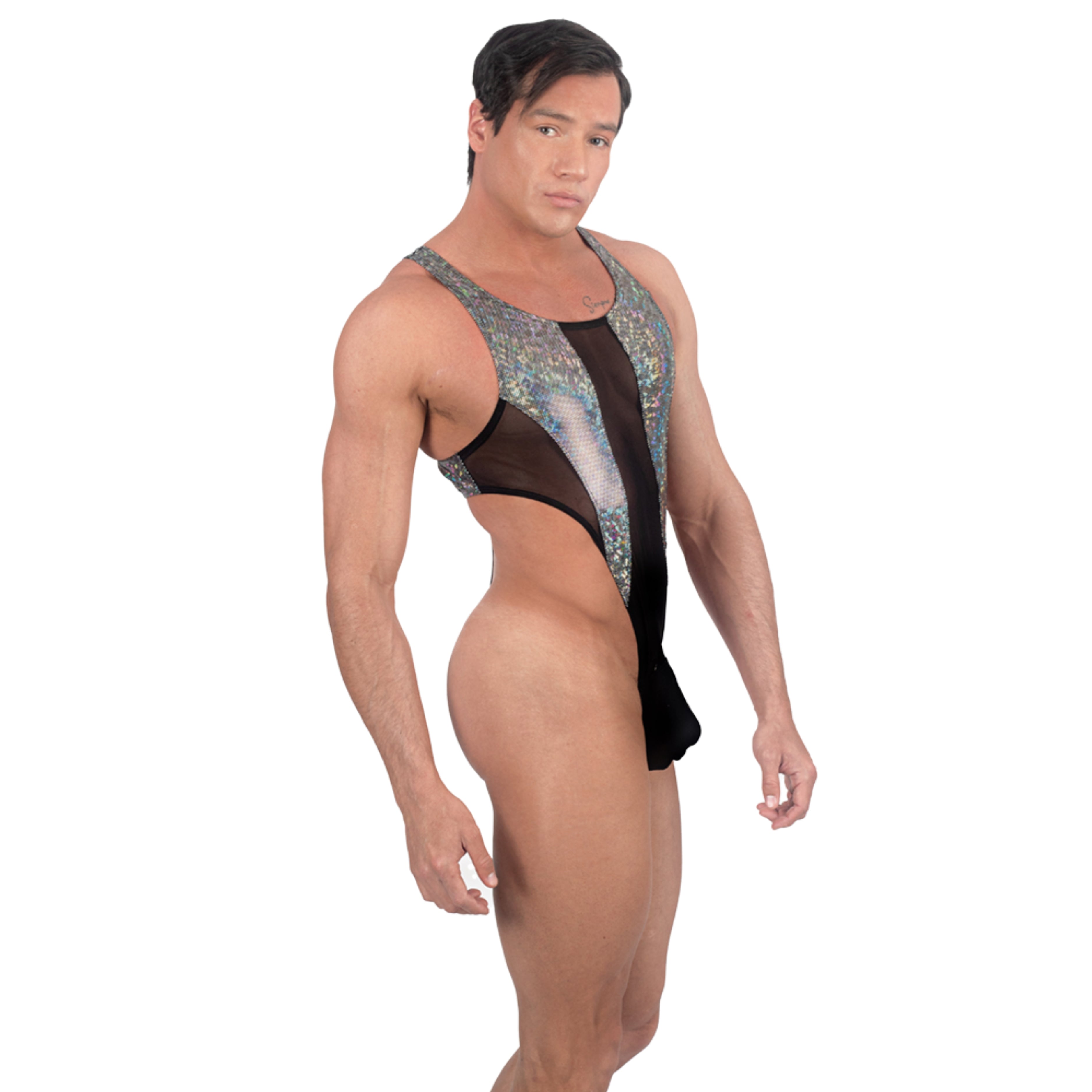THE LUXURY – BODY THONG LONG GLITTER HOLOGRAM