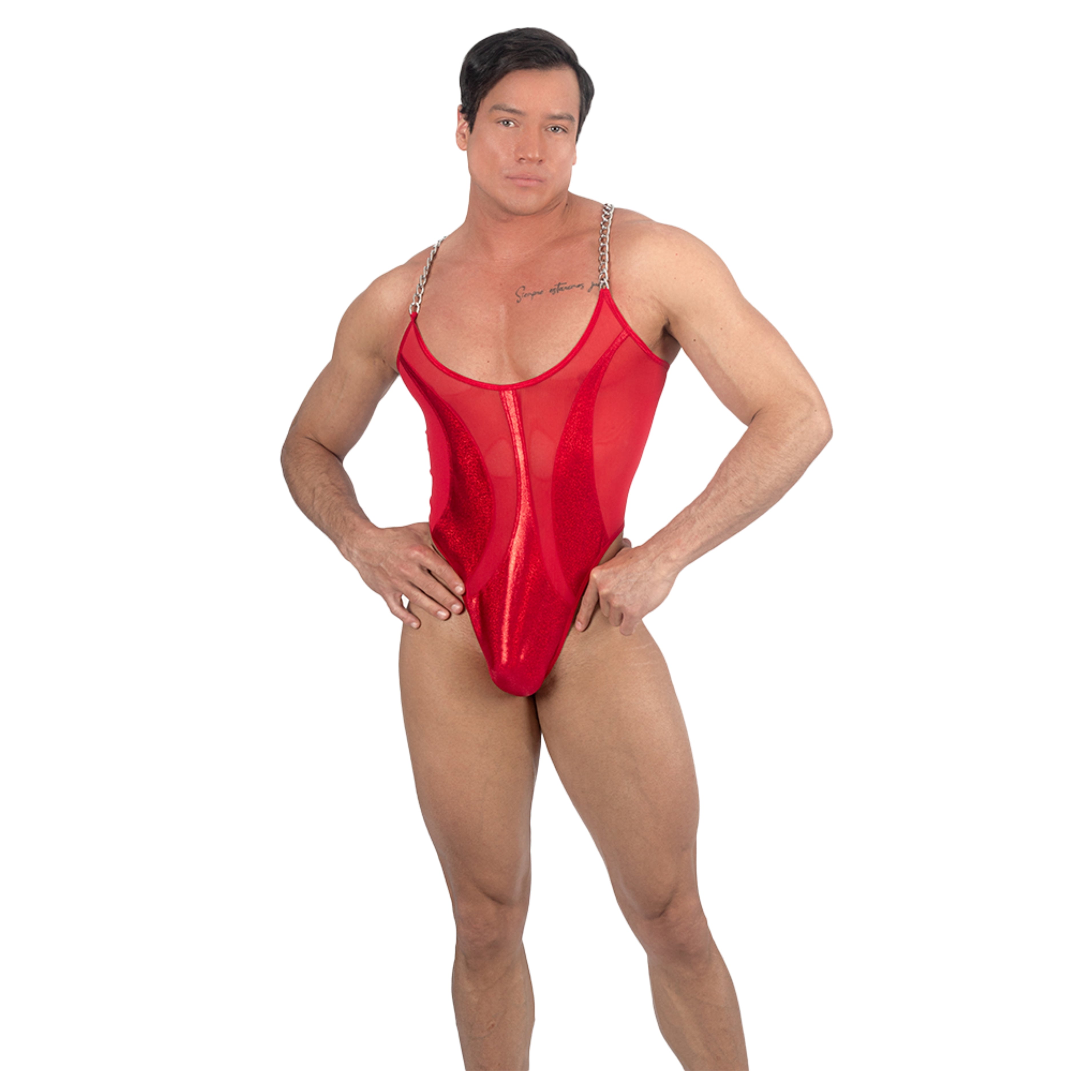 THE LUXURY – BODY THONG RED HOLOGRAM