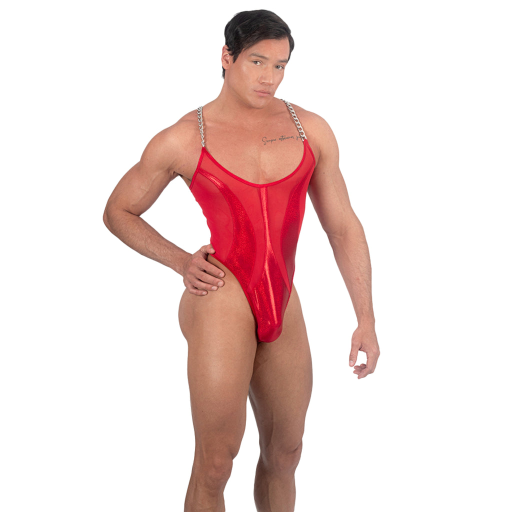 THE LUXURY – BODY THONG RED HOLOGRAM