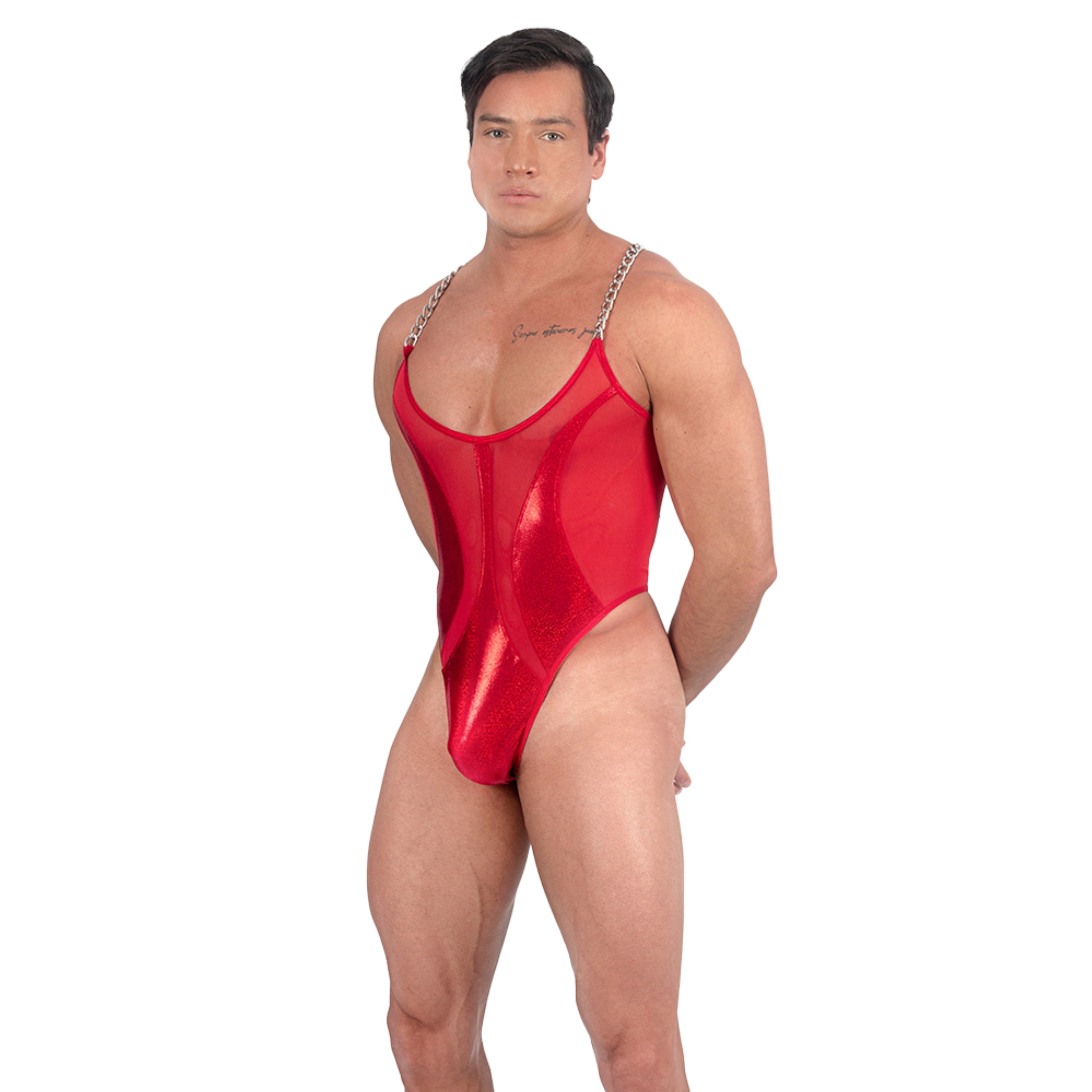 THE LUXURY – BODY THONG RED HOLOGRAM