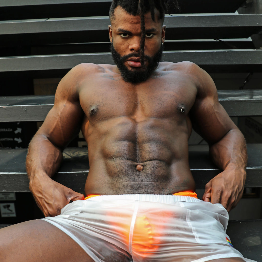 BE PRIDE - SHORT SLIM FIT TRANSLUCENT