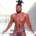 BE PRIDE - THONG BULGE ATHLETIC BLACK/RAINBOW