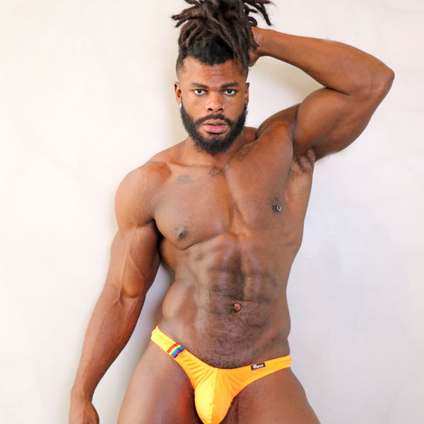 BE PRIDE - CLASSIC THONG BULGE T-STRING NEON ORANGE