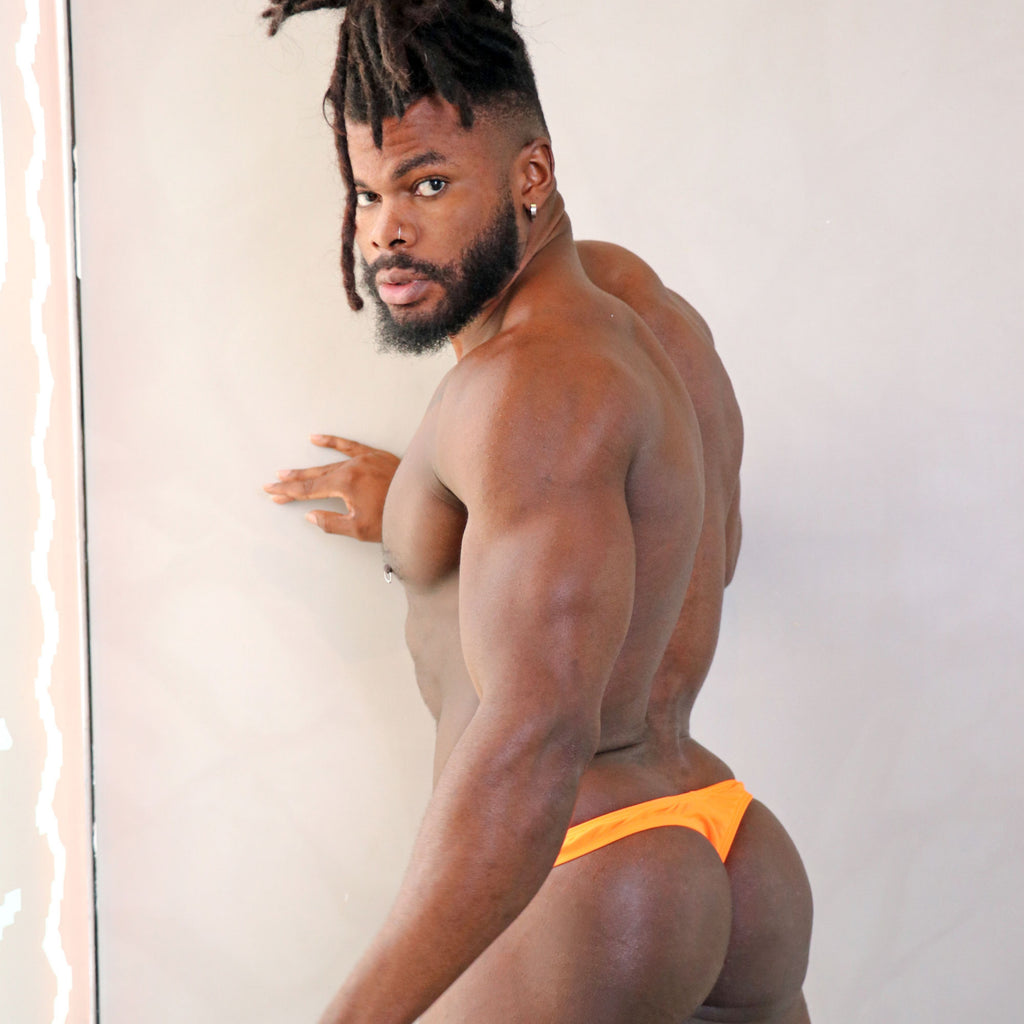 BE PRIDE - CLASSIC THONG BULGE T-STRING NEON ORANGE