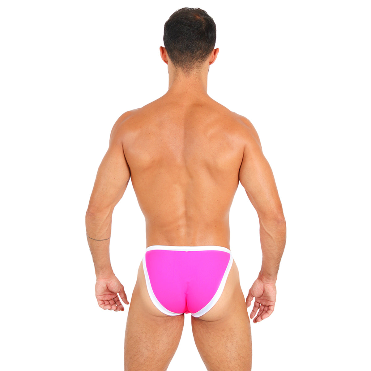 ESSENCIAL - MICRO SPORT BIKINI BRIEF BULGE MEXICAN PINK/WHITE