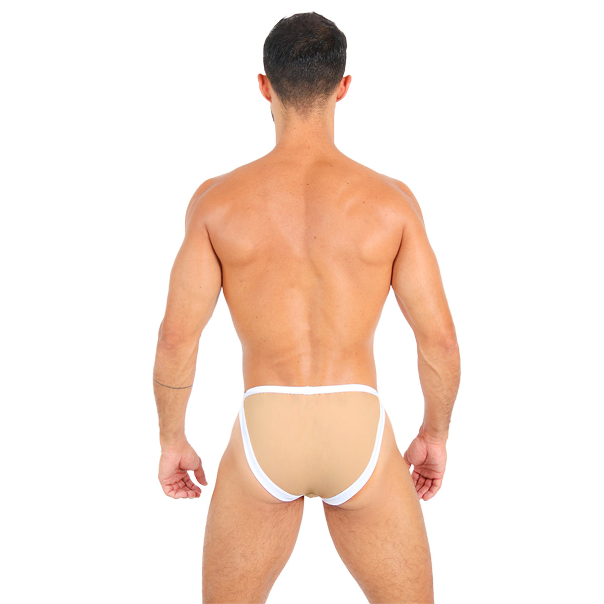ESSENCIAL - MICRO SPORT BIKINI BRIEF BULGE NUDE/WHITE