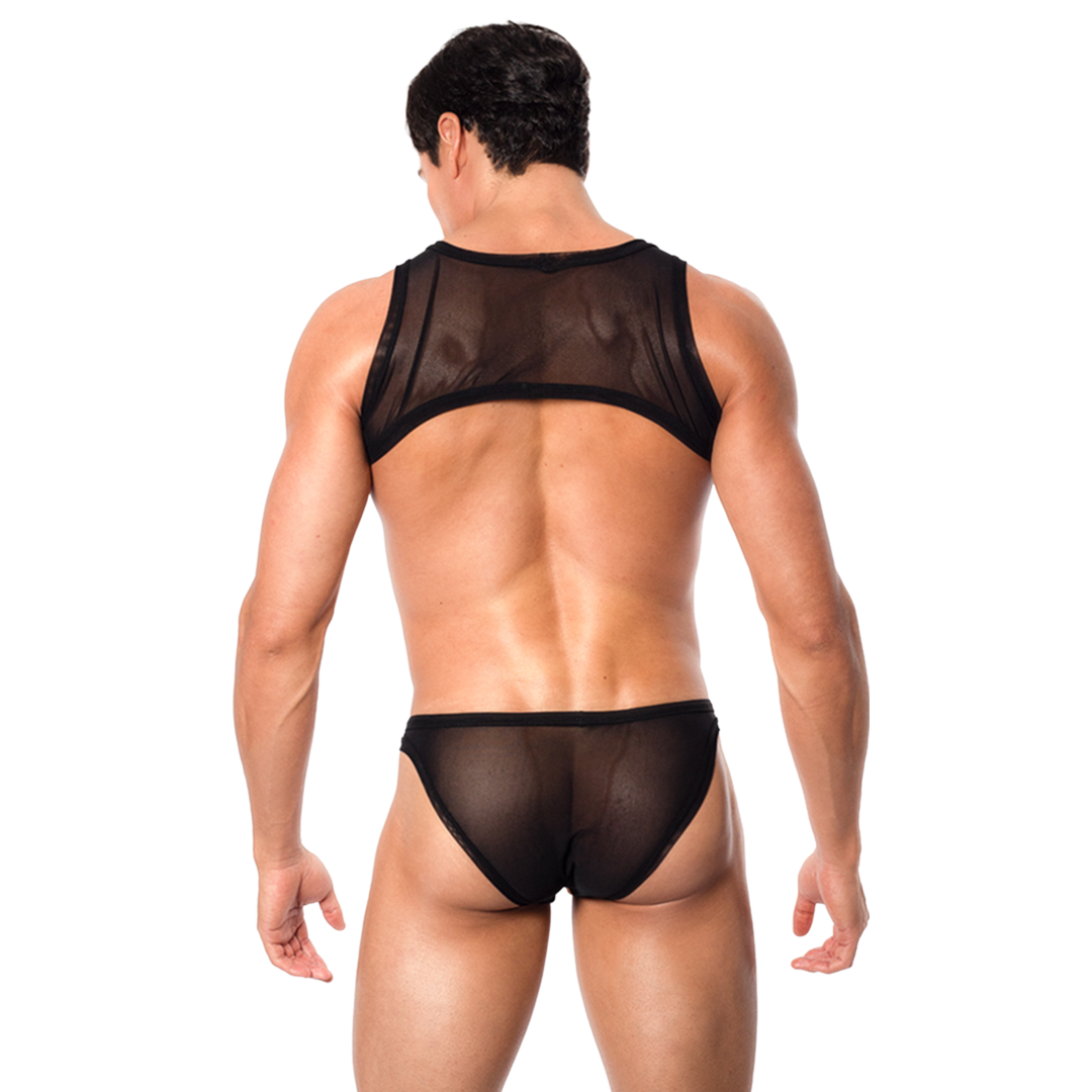 SAVAGE - CROP TOP ANIMAL PRINT TIGER - MESH