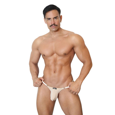 CANDY - THONG BULGE T-STRING NUDE - METAL 
