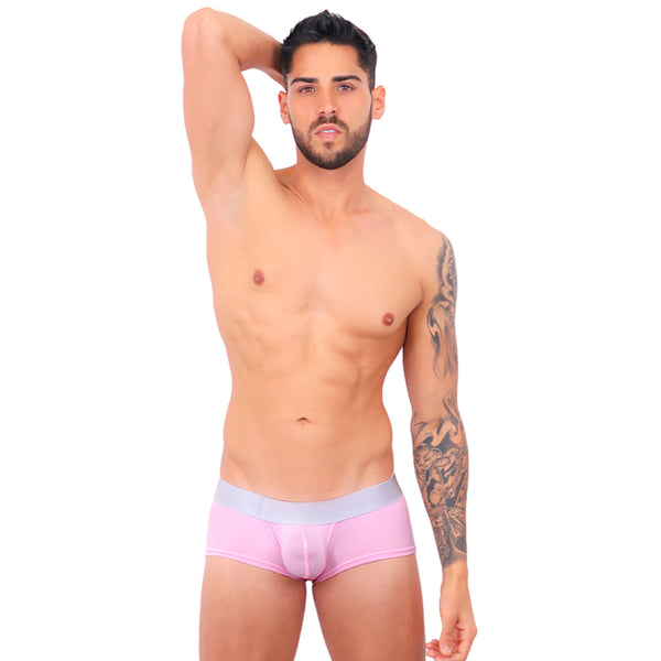 BASIC - BOXER LOW RISE TRUNK BRIEF BULGE PINK/SILVER