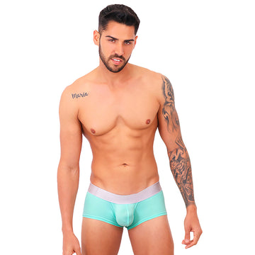 BASIC - BOXER LOW RISE TRUNK BRIEF BULGE MINT/SILVER