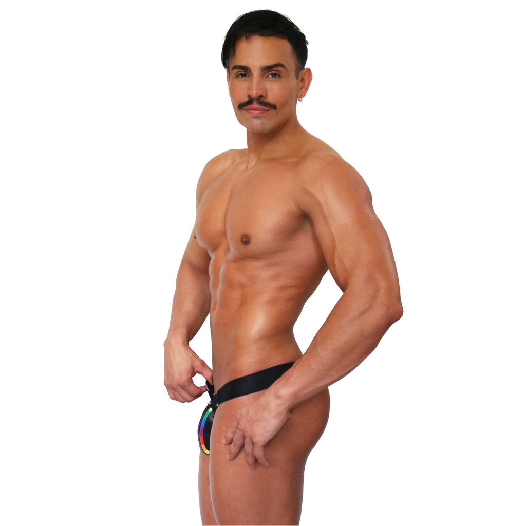 PRVRT PRIDE - V BACK - MICRO JOCK THONG BULGE VINIPIEL METAL "O-RING"