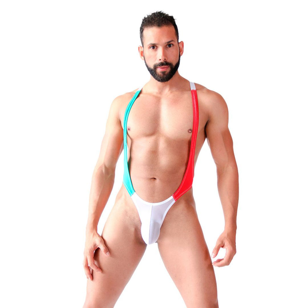 MEXICANO - BODYSUIT SINGLET THONG BULGE - MESH