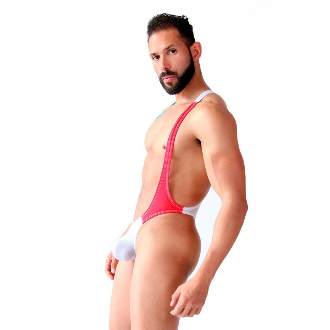 MEXICANO - BODYSUIT SINGLET THONG BULGE - MESH