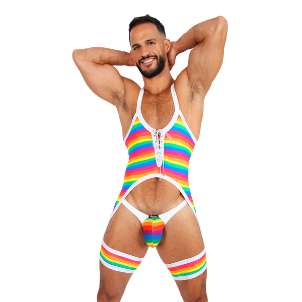 BE PRIDE - BODY SINGLET LINGERIE Ft THONG BULGE - PW