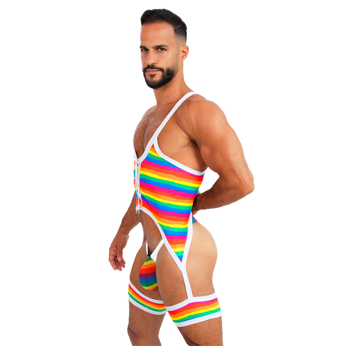 BE PRIDE - BODY SINGLET LINGERIE Ft THONG BULGE - PW