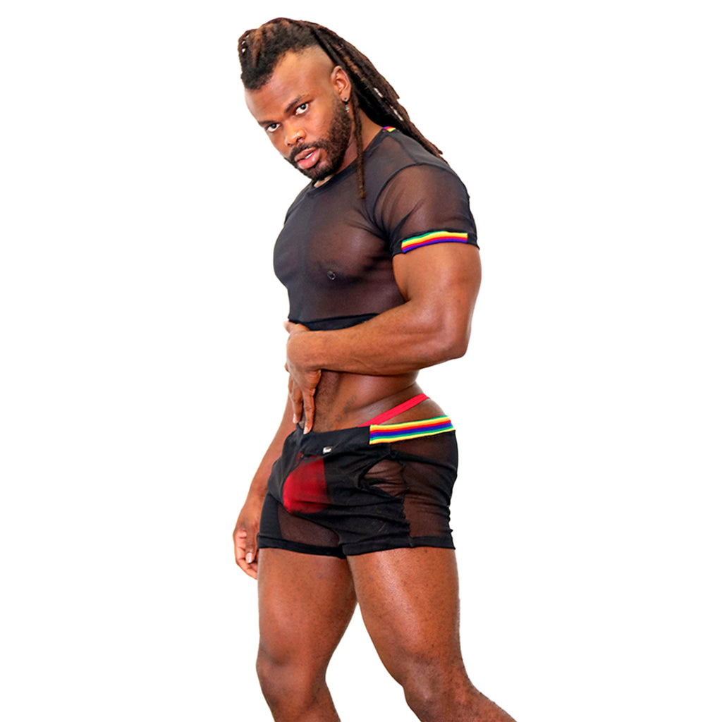 BE PRIDE - SHORT SHORTS ATHLETIC MESH