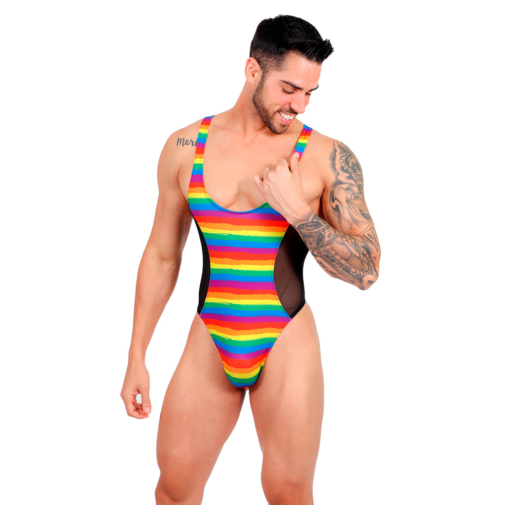BE PRIDE - BODYSUIT THONG MESH
