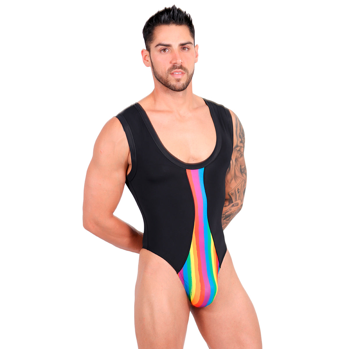 BE PRIDE - BODYSUIT THONG BLACK
