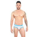 ESSENCIAL - JOCKSTRAP BRIEF MESH WHITE/BLUE