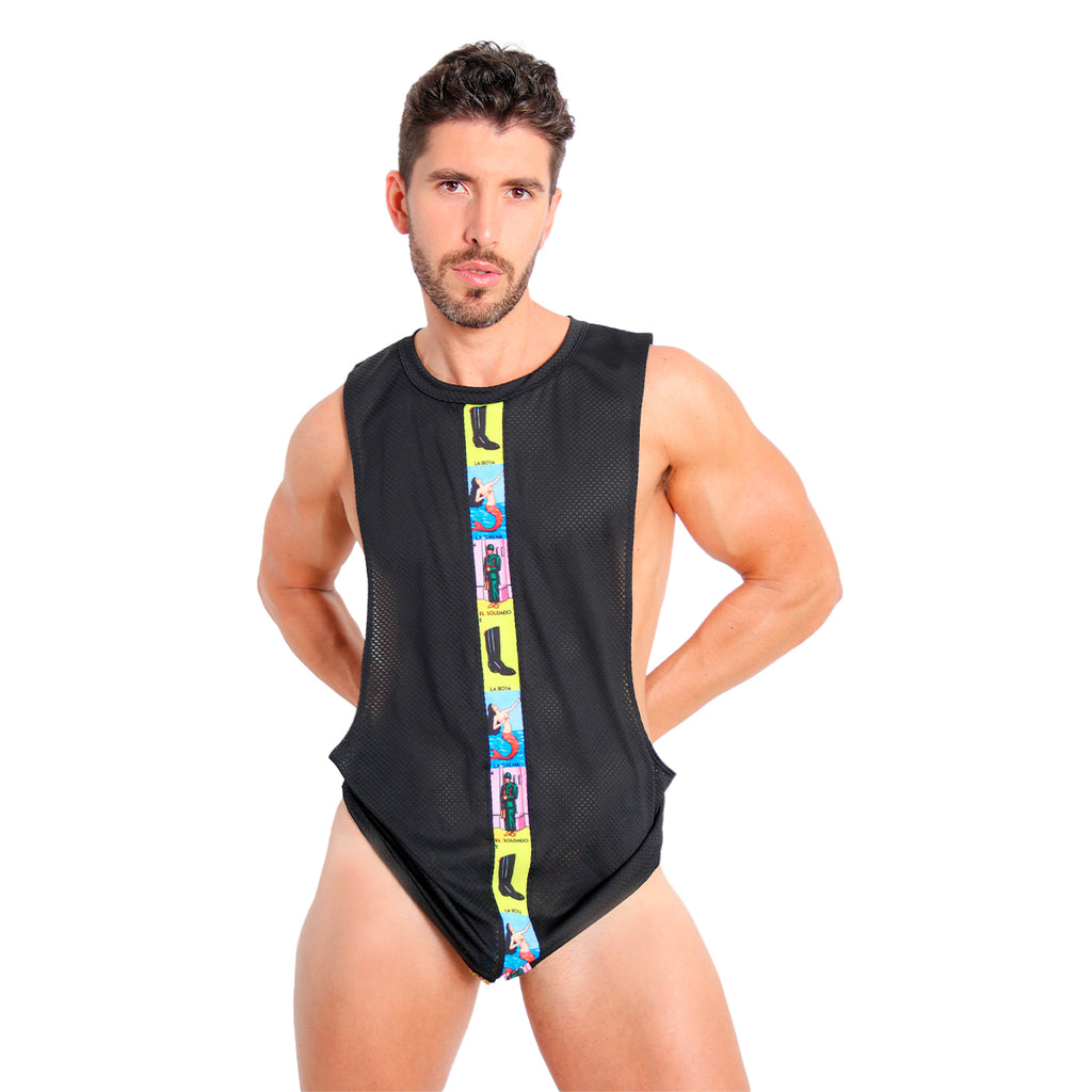 LOTERIA MX - CROPPED LONG FIT MUSCLE TANK