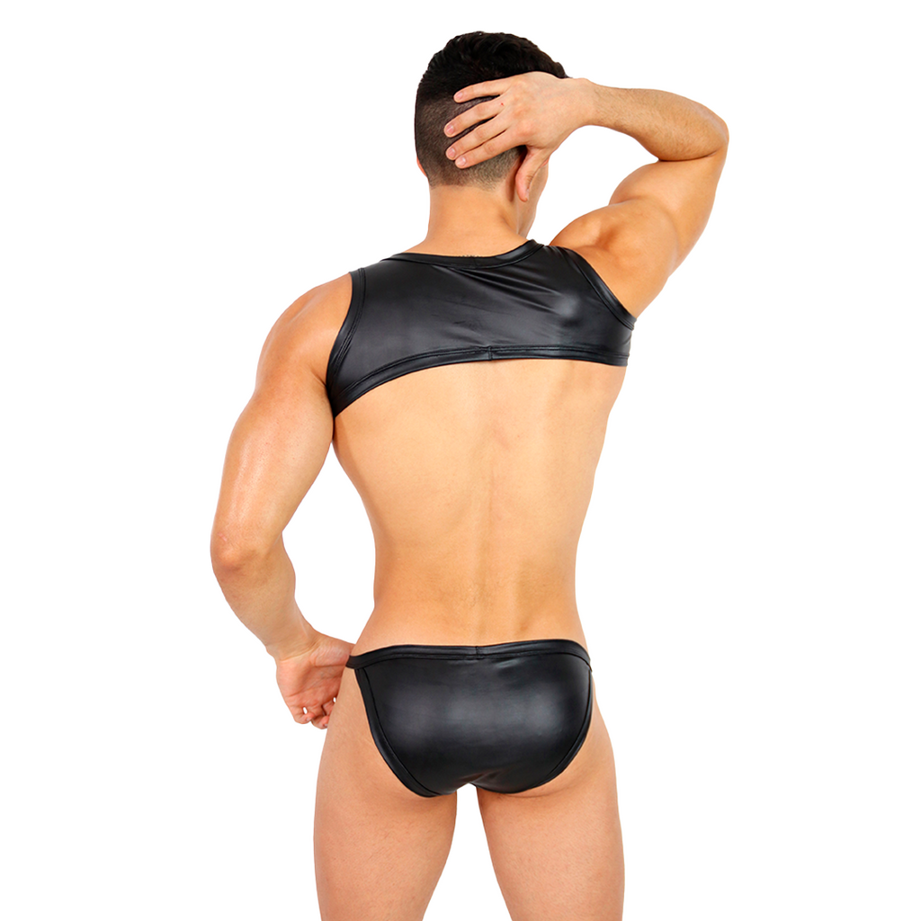PRVRT BLACK - CROP TOP VINIPIEL