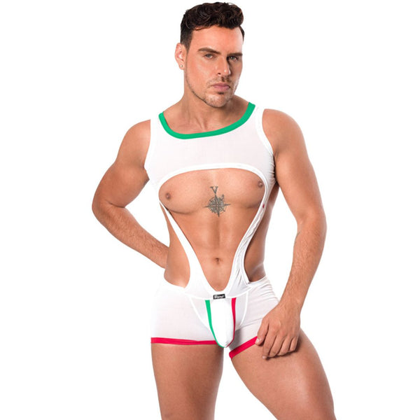 MEXICANO - BODYSUIT BODICE JOCK BULGE - MESH