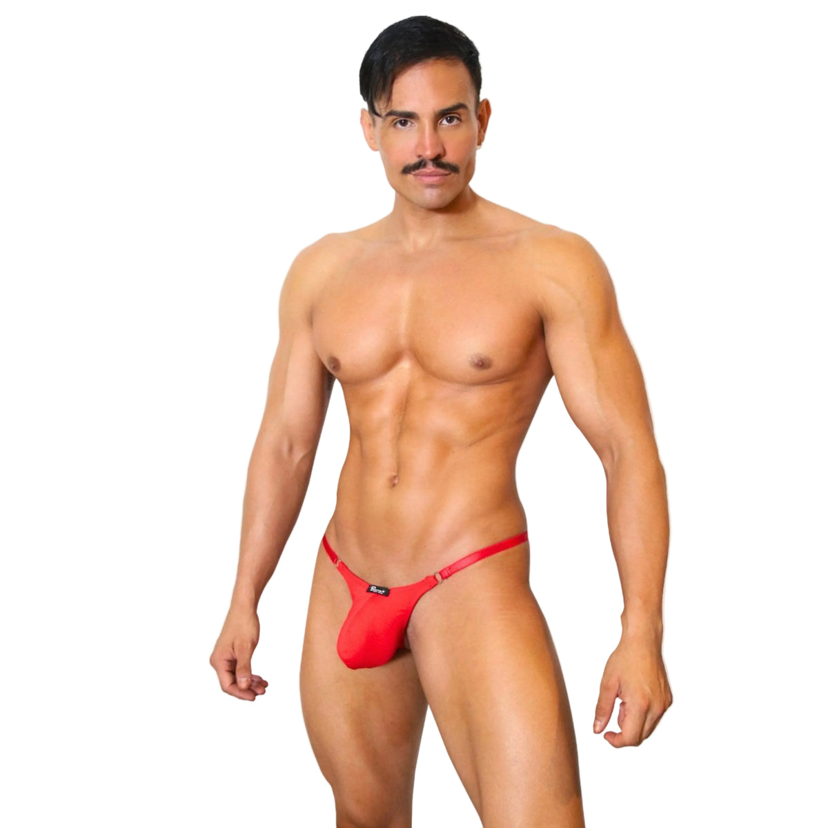 CANDY - THONG BULGE T-STRING RED - METAL "O-RING"