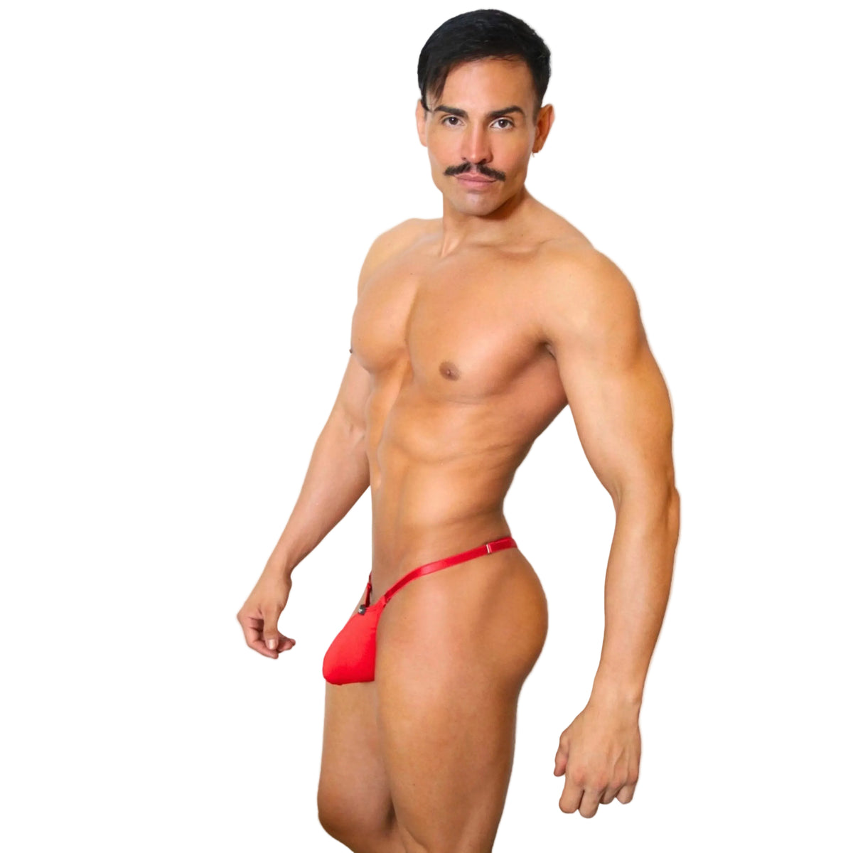 CANDY - THONG BULGE T-STRING RED - METAL "O-RING"