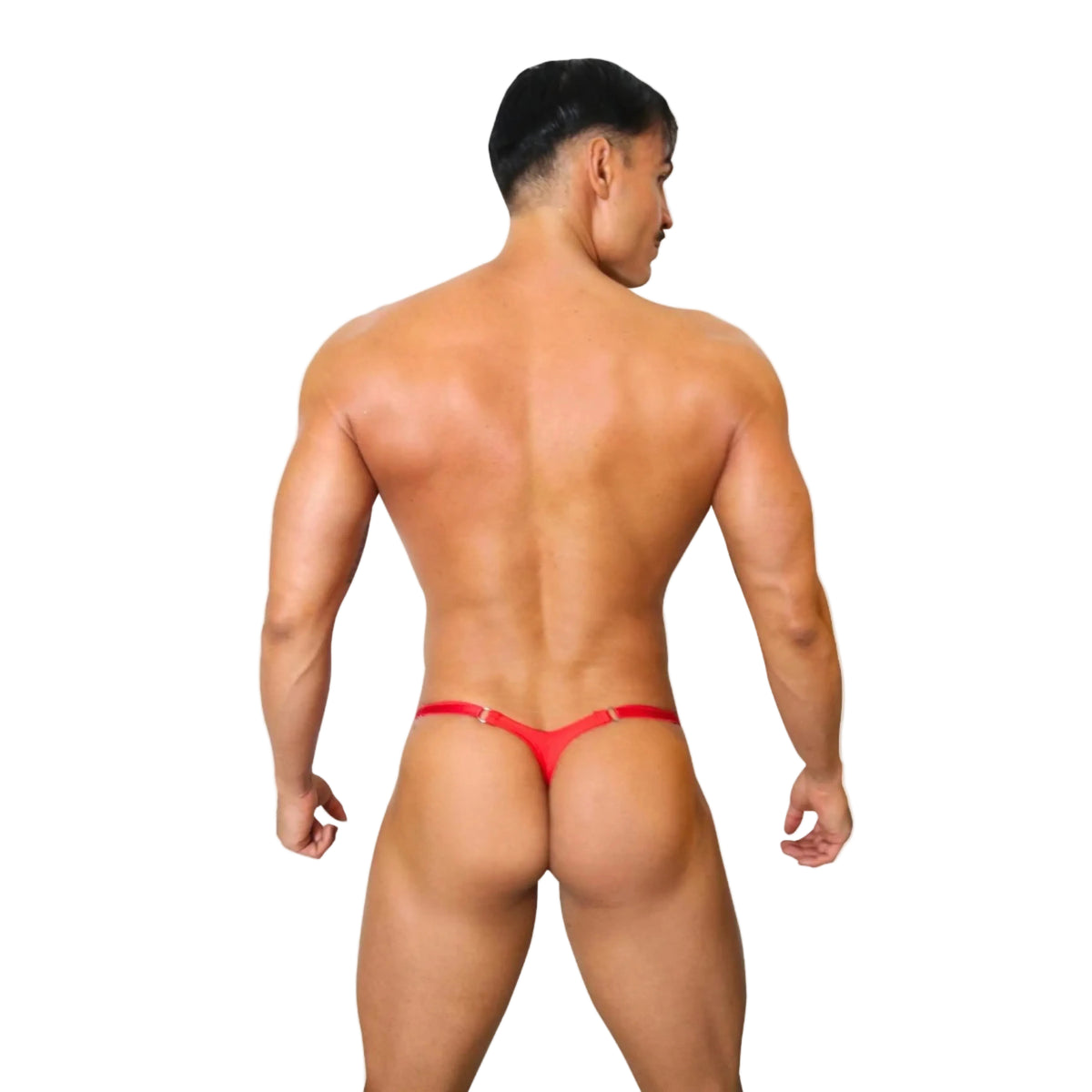 CANDY - THONG BULGE T-STRING RED - METAL "O-RING"