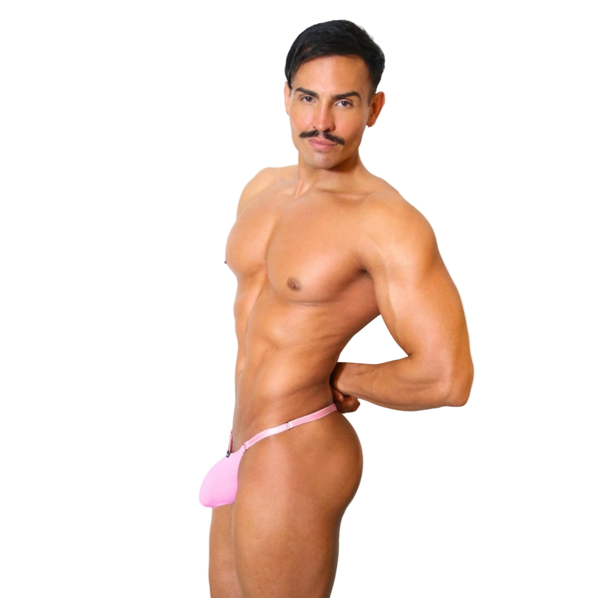 CANDY - THONG BULGE T-STRING PINK - METAL "O-RING"