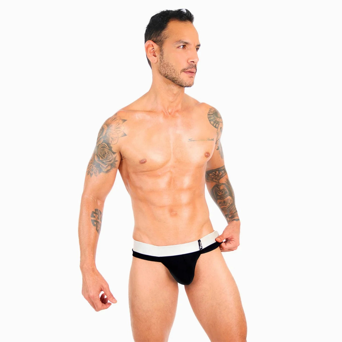 ICON TB - THONG BULGE ATHLETIC BLACK/SILVER