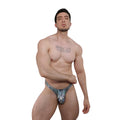THE LUXURY - CLASSIC THONG BULGE T-STRING SILVER GLITTER HOLOGRAM