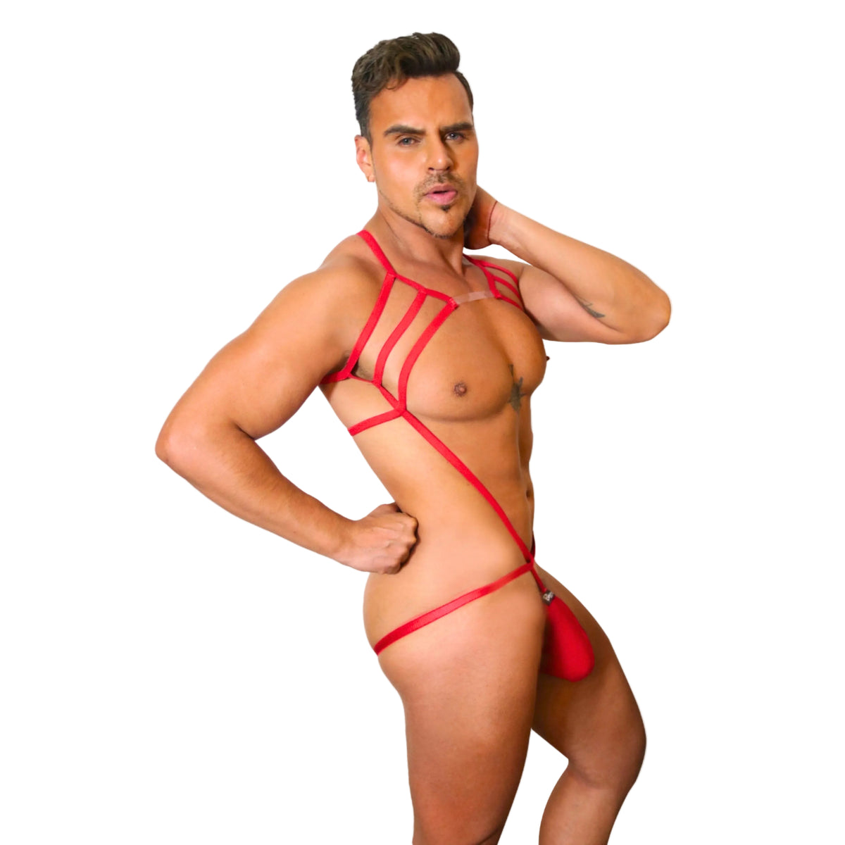 CANDY - BODYJOCK HARNESS BODICE BULGE - RED