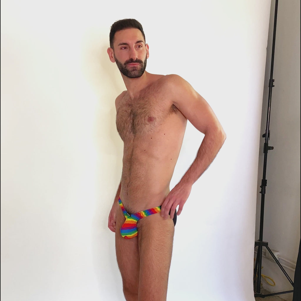 BE PRIDE - BIKINI BRIEF BULGE MESH BLACK