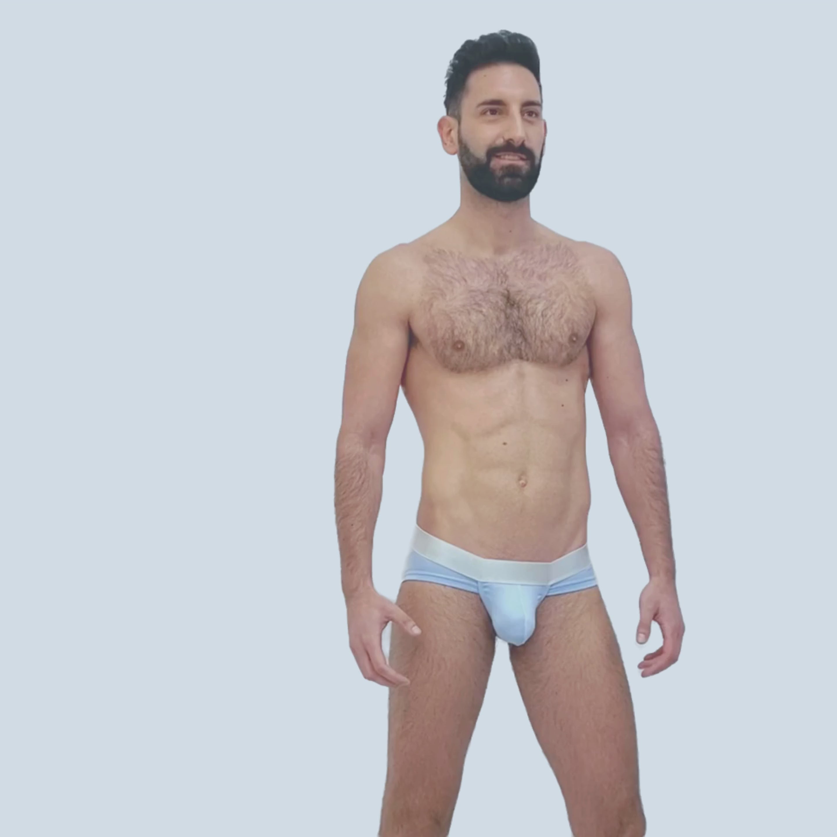 BASIC - BIKINI BRIEF BULGE PLUMBAGO/SILVER