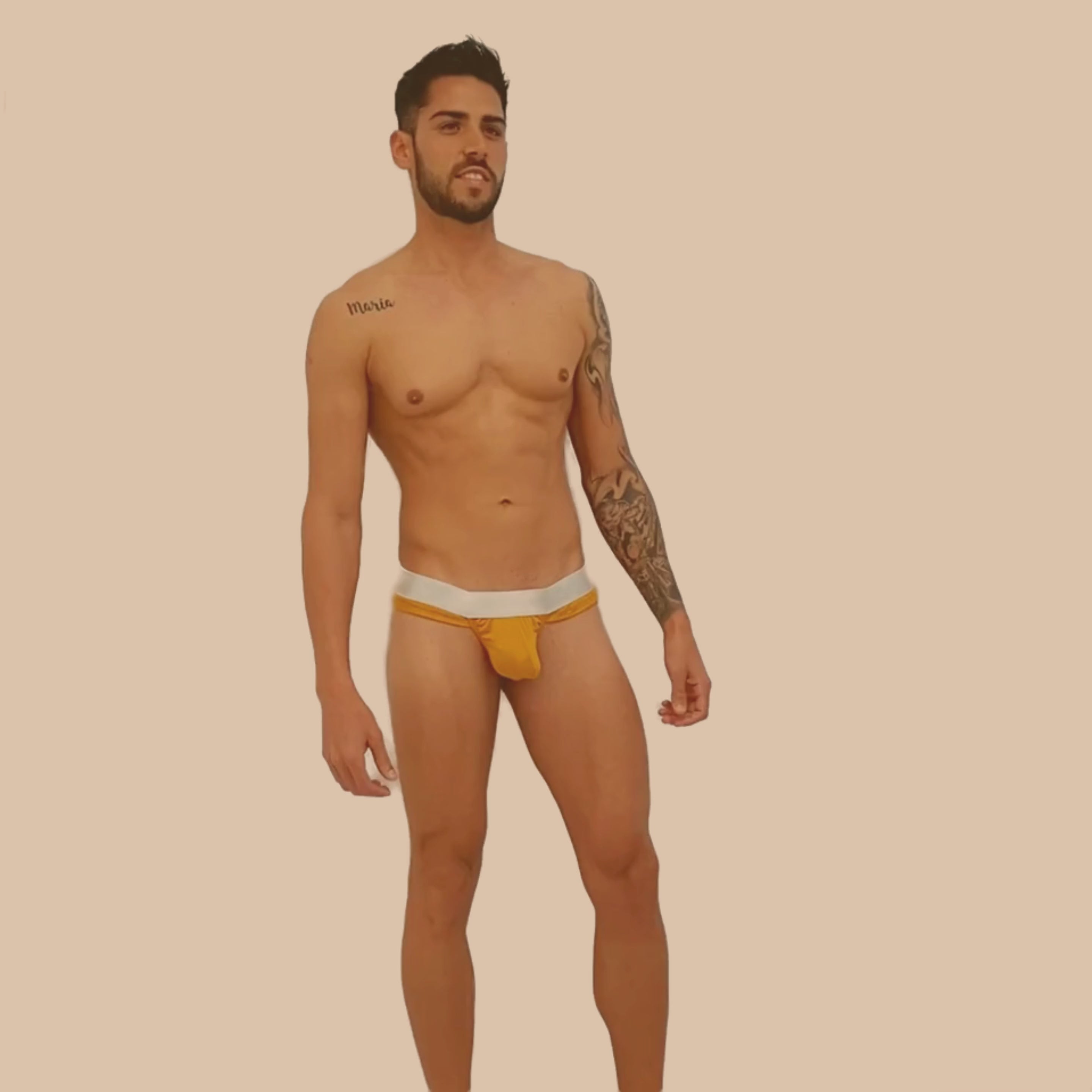 BASIC - THONG BULGE ATHLETIC OCRE/SILVER