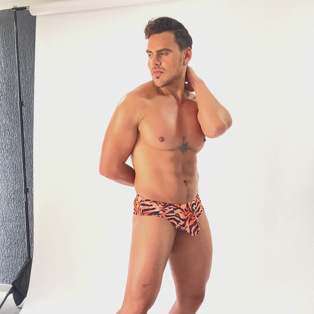 SAVAGE - MINI CACHETERO CHEEK BULGE ANIMAL PRINT - TIGER
