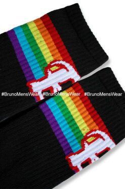 Retro Pride - CALCETA NEGRA LOGO BrunoMensWear